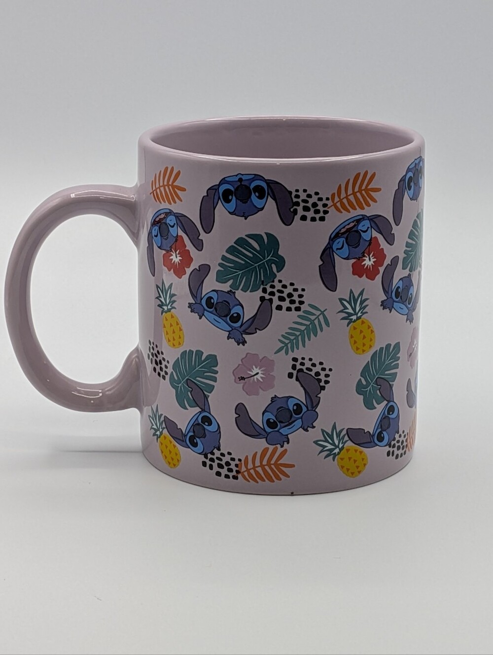 Brand New Disney Lilo & Stitch Tropical Purple Ceramic Mug Coffee Cup